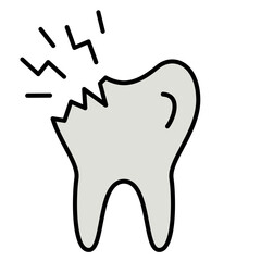 Obraz premium Toothache and Tooth Infection Icon