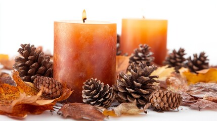 christmas candle and decorations , thanksgiving
