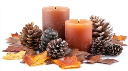 christmas candle and decorations , thanksgiving