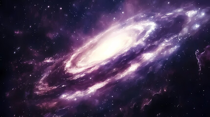 Stunning spiral galaxy in deep space. Cosmic Spiral Nebula. Illustration