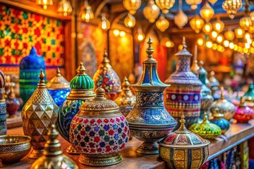 Obraz premium Candid Moments at the Antique Market in Muscat, Oman: Discovering Unique Souvenirs and Treasures in a Vibrant Cultural Setting