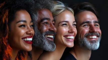 Fototapeta premium Joyful moments diverse people laughing together for world smile day in a celebration of happiness