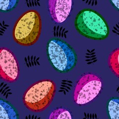 Easter seamless pattern with eggs for wallpaper and fabrics and textiles