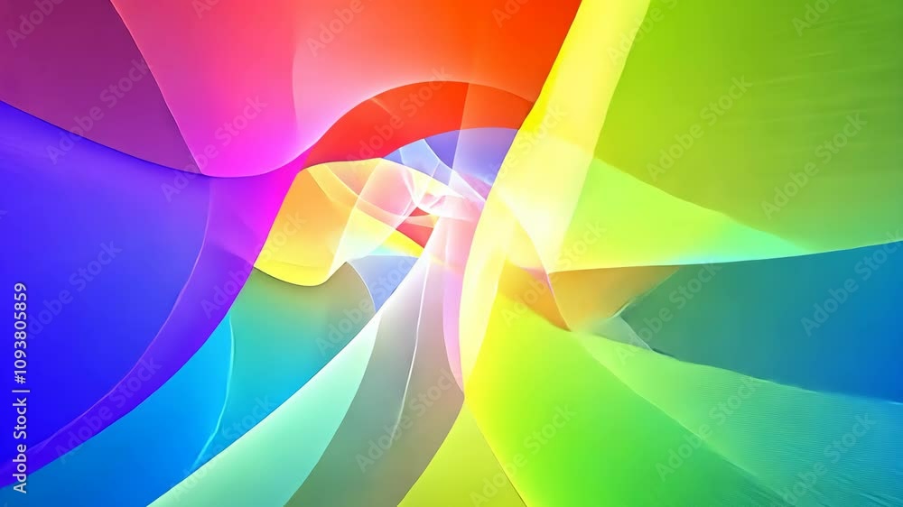 Poster colorful abstract patterns swirling together in a vibrant display of light and movement