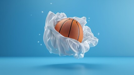 basketball ball in a basket