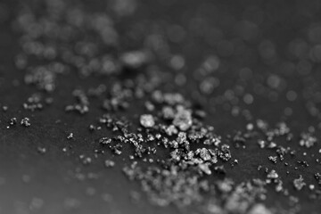Macro shot of particles on floor