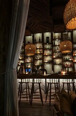restaurant bar lounge drinking food dining lifestyle tiki vacation travel beachy cocktails barman...