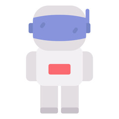 astronaut icon flat style