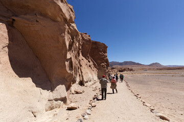senderismo en petroglifos de yerbas buenas, San Pedro de Atacama, desierto de Atacama, Chile