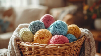basket of yarn