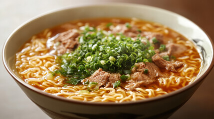 Close-up photo of ramen