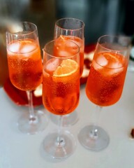 A perfectly chilled sparkling rosé, ready to be enjoyed