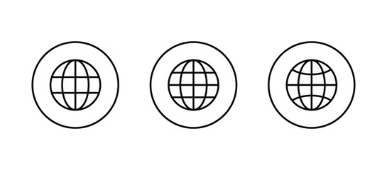 Globe Icon vector, Go to web symbol icon vector