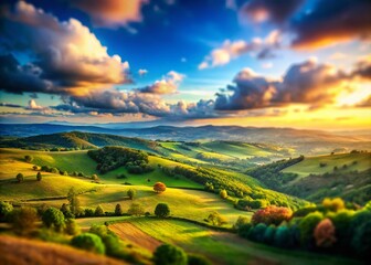 Captivating Tilt-Shift Photography of an Endless Horizon with Soft Focus and Dreamy Landscapes, Evoking a Sense of Limitless Possibilities and Exploration in Nature