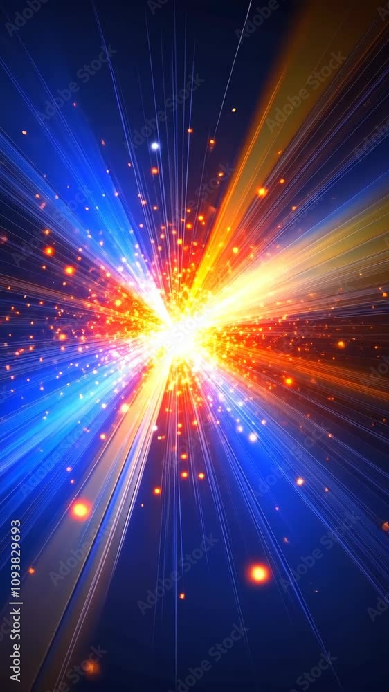 Poster explosive vibrant colors create a stunning visual display of light and energy in a cosmic style form