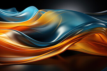 abstract gold with blue background, 