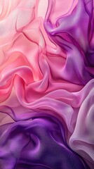 Fototapeta premium Soft and Flowing Fabric Texture in Shades of Pink and Purple, Capturing Light and Movement with Delicate Waves of Material for Elegant Backgrounds and Designs