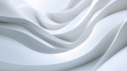 Obraz premium Abstract White Curving Architectural Design