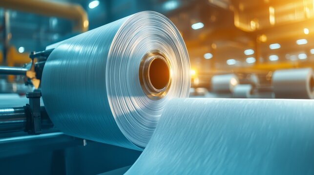 Macro pulp to paper transition, industrial process, stainless steel machinery