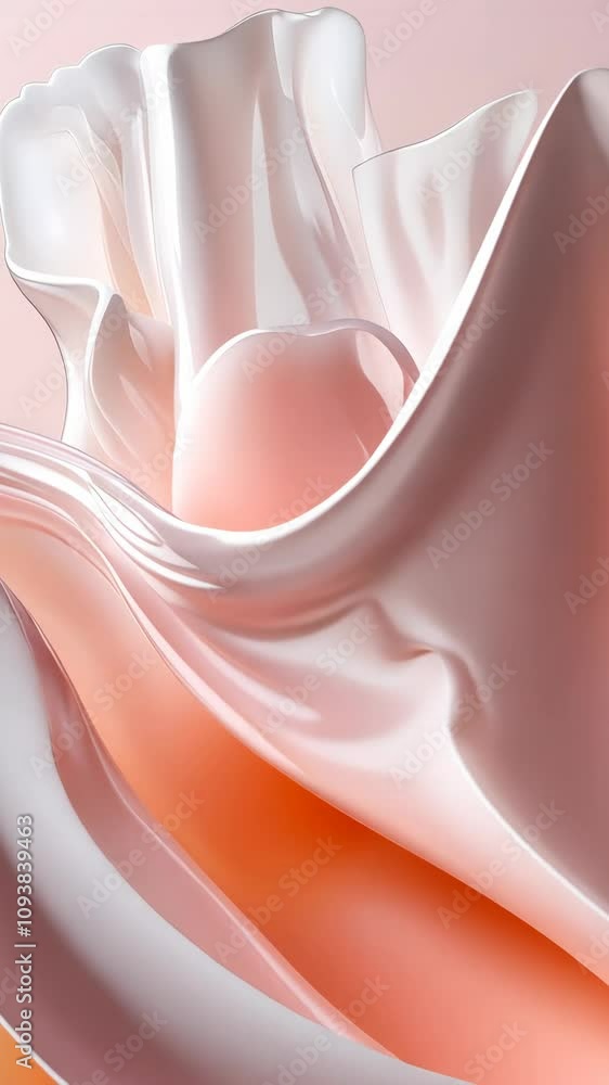 Poster delicate fabric in soft hues flows gracefully, creating an elegant and serene visual experience