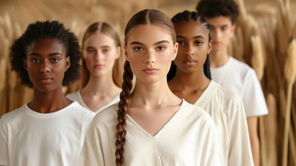 A diverse group of individuals proudly poses together, celebrating unity and promoting equality and inclusion for all.