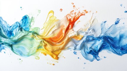 Vibrant Abstract Swirl of Colorful Paints