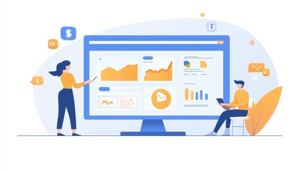 Data Analysis and Visualization Concept Illustration