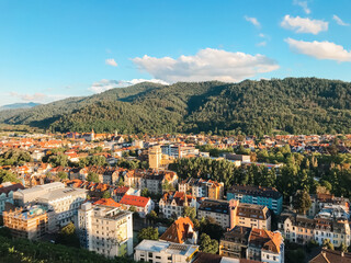 A city with a lot of buildings and trees