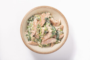 ほうれん草と魚肉ソーセージのマヨネーズ和え