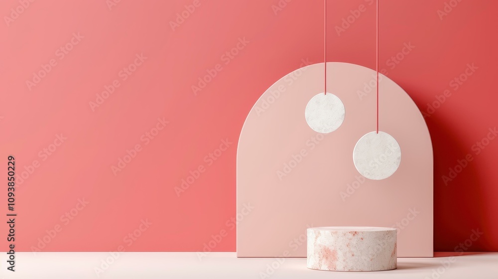 Poster discover unique 3d abstract shapes that float gracefully in the air, showcasing a minimal and modern