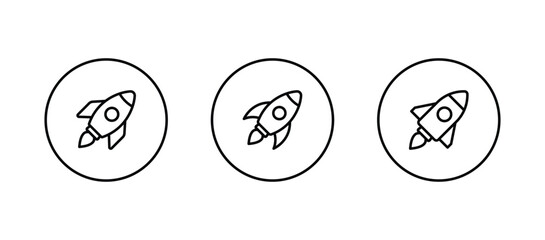 Rocket icon. Rocket launched icon vector.
