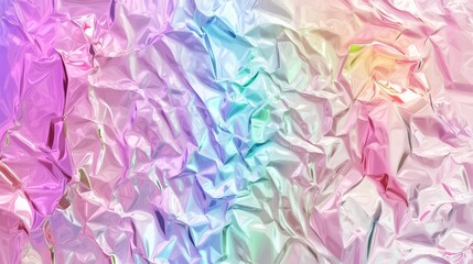 Obraz premium Holographic rainbow foil iridescent texture, plain, abstract hologram background, - Generative AI