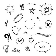 Doodle element set, for concept design.