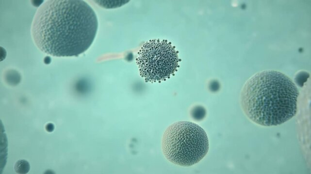 Bacteriophage attacking bacteria cell forming plaque