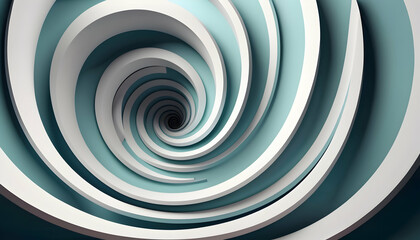 Naklejka premium Spiral Pattern with Depth and Shadows