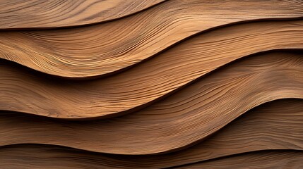 Wavy layered wooden texture close-up