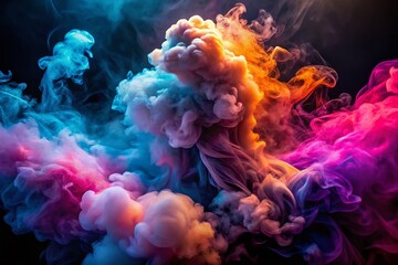 Dramatic Rising Smoke Plumes in a Looping VFX Sequence for Seamless Scene Overlays in 3D Renders with Alpha Channel for Easy Integration in Visual Effects Projects
