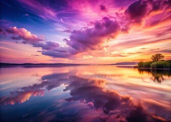 Naklejka premium Dreamy Panoramic Landscape of Soft Pink and Purple Gradients with Ethereal Overlay for Serene Backgrounds and Artistic Creations