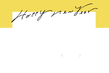 シンプルな写真フレームの2025巳年年賀状素材