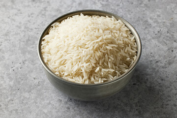 bowl of raw rice
