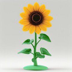 Obraz premium Sunflower Icon Material - The Beauty of Nature in Full Bloom