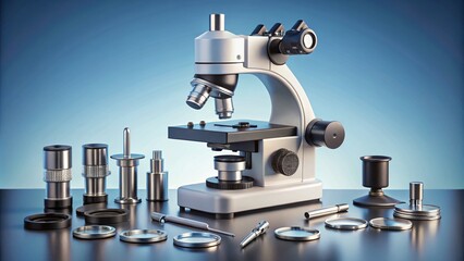 Exploring the Different Parts of a Microscope: A Detailed View of Components like Lenses, Stage, and Illumination for Educational Purposes and Scientific Study