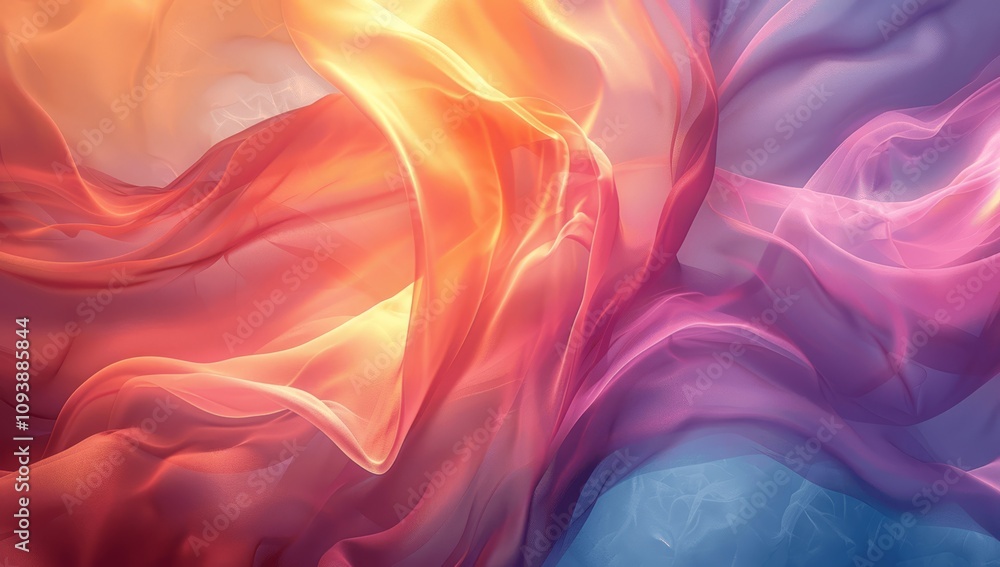 Poster retro gradient background with soft curves and subtle colors