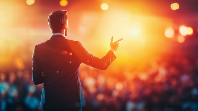Motivational Keynote Speaker Inspiring Audience at Prestigious Business Conference