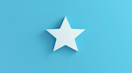 A single white star on a light blue background.