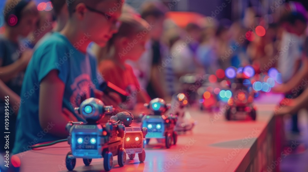 Poster the crowds cheers are merely a distant background noise as the robots take center stage in the defoc
