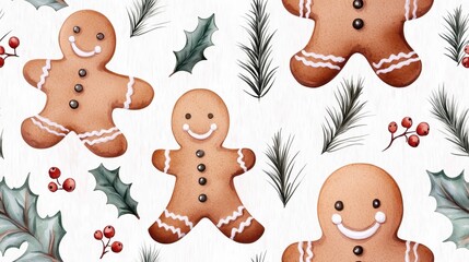 Fototapeta premium Baking festive gingerbread cookies home kitchen food photography holiday season overhead view culinary art