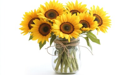 Obraz premium Stunning Display of Sunflowers in a Jar
