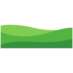 Fototapeta premium Abstract fields, green waves hills, vector illustration.