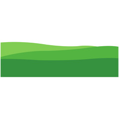 Abstract fields, green waves hills, vector illustration.